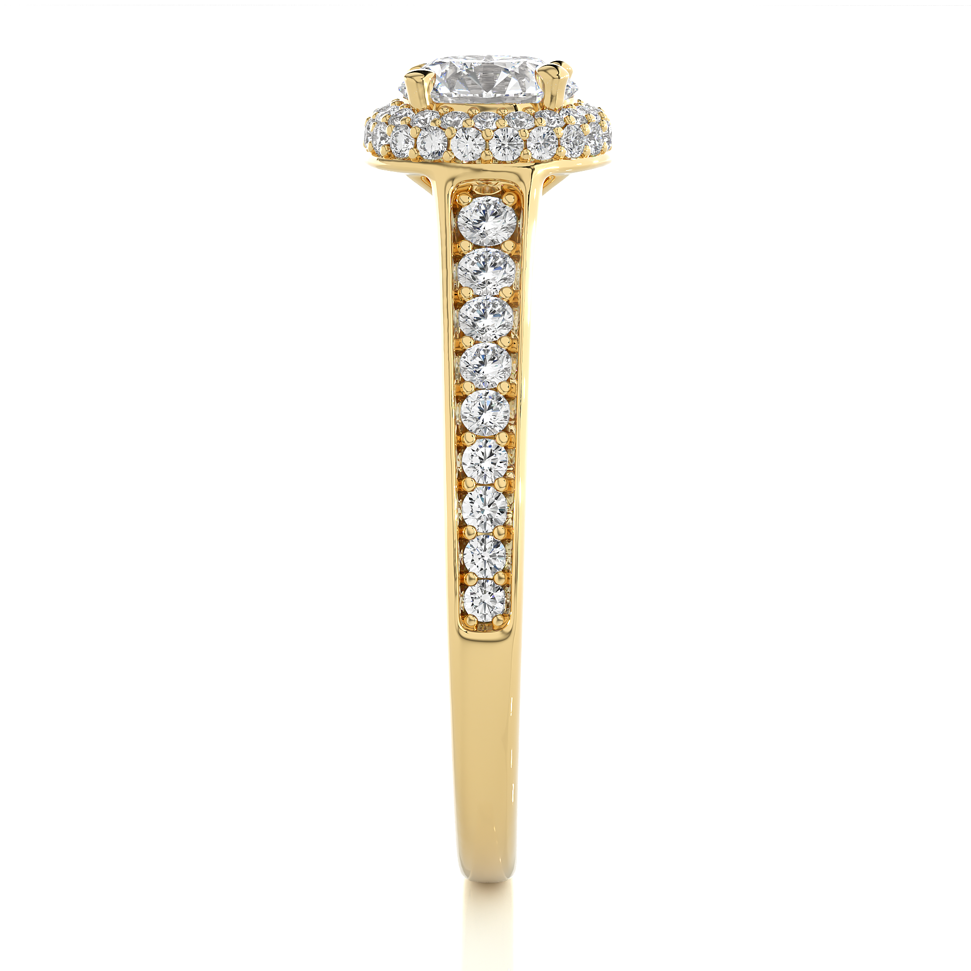 0.93 Carat H Color VS1 Clarity Diamond Studded Natural Diamond Ring.